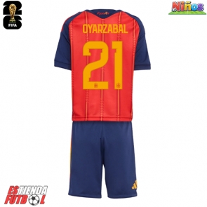 España Mikel Oyarzabal #21 Primera Equipación Niños Mundial 2026 Manga Corta (+ Pantalones cortos)